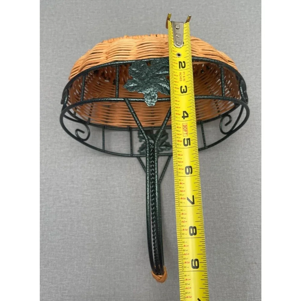 Cute Metal&Bamboo Basket With 6 Plastic Decoration  Oranges